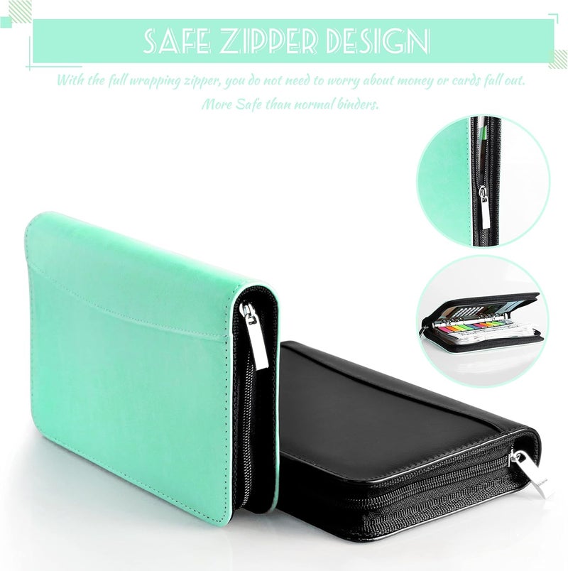 Nefeeko Budget Binder with Zipper Envelopes, Cash Envelopes for Budgeting, A6 PU Leather Budget Planner 2026 with Cash Envelopes Calculator, Bill Money Organizer for Cash Saving Budget System Wallet - Image 4